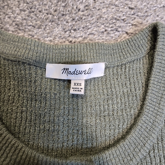 Madewell Button Front Cardigan Light Green Ladies XXS - Picture 4 of 8